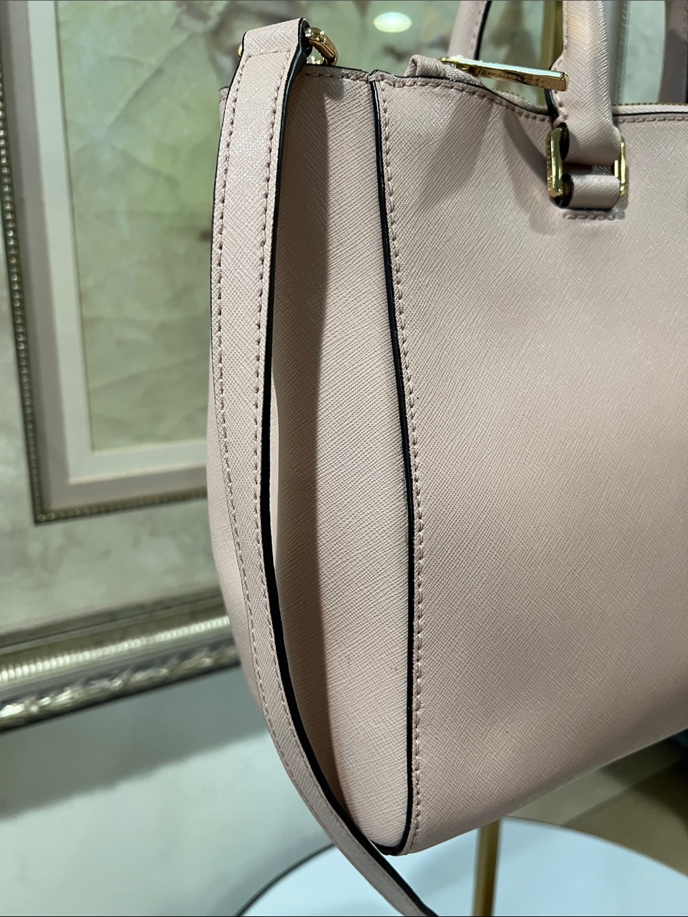 MICHAEL Michael Kors Blush Pink Ballet MD Satchel Crossbody NWT MSRP $328 - Picture 5 of 16